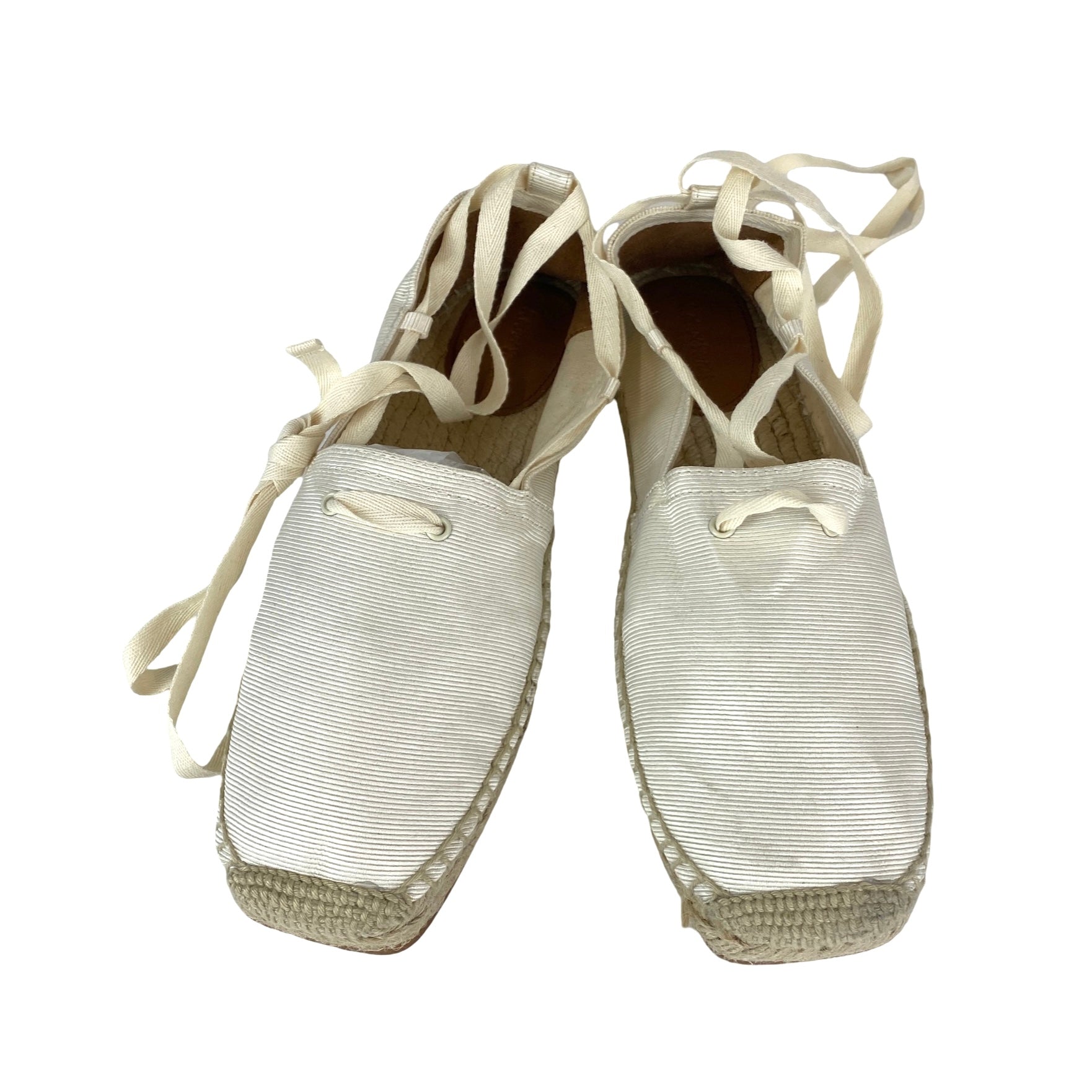 & Other Stories Square Toe Lace Up Espadrilles