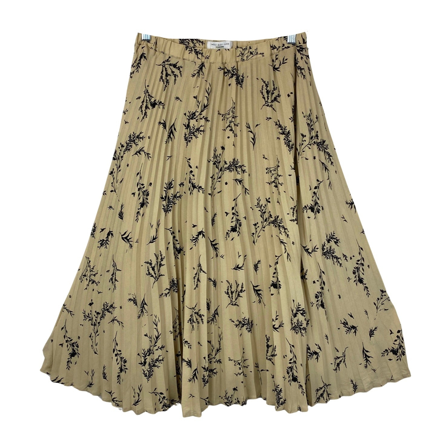 Sweet Baby Jamie Floral Pleated Midi Skirt