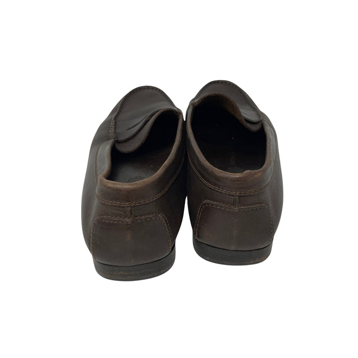 Tod's Brown Leather Loafers-back