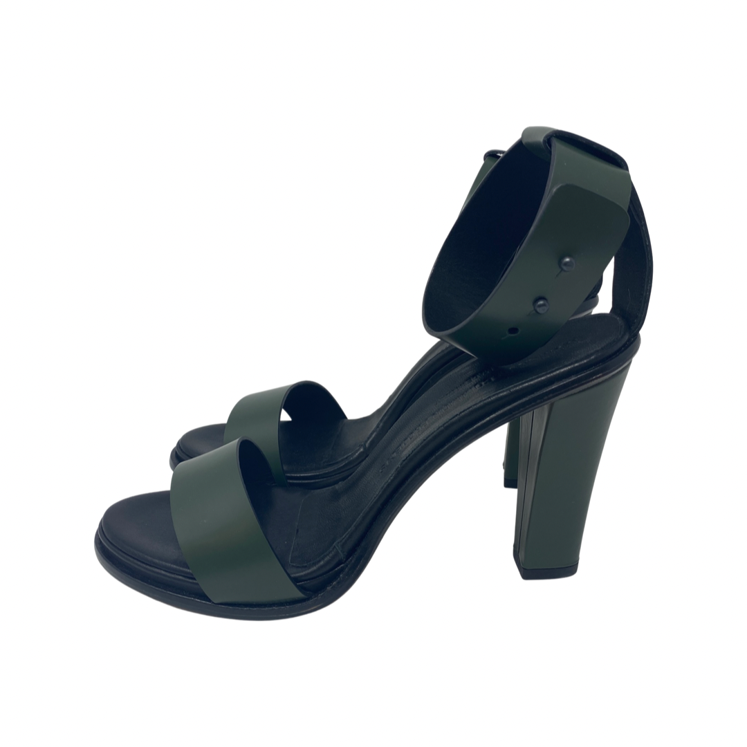 Woman by Common Projects Patent Strap Heeled Sandal-Side