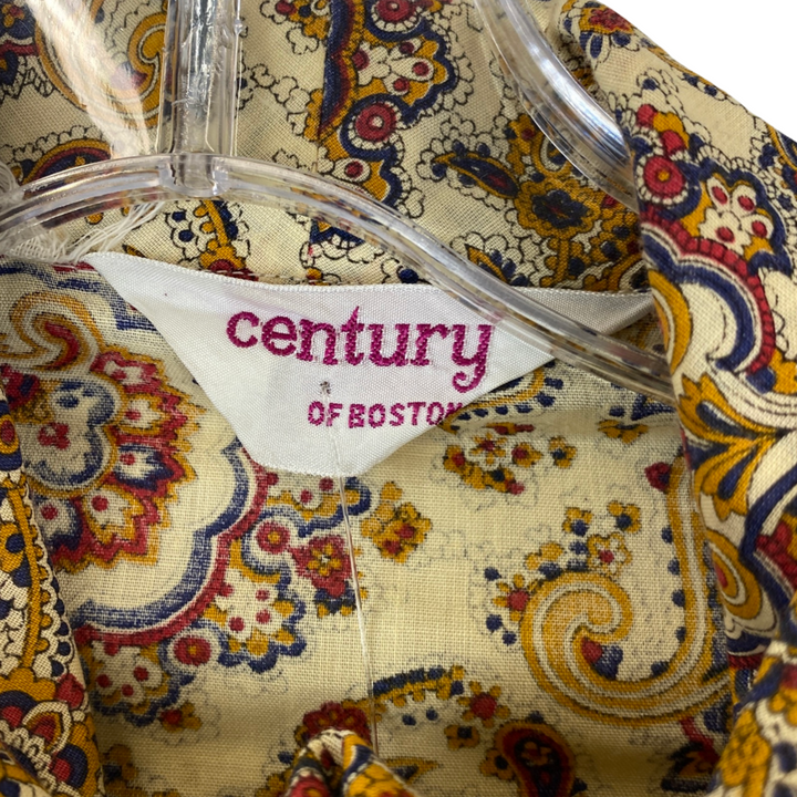 Vintage Century of Boston Paisley Print Button Up-Label