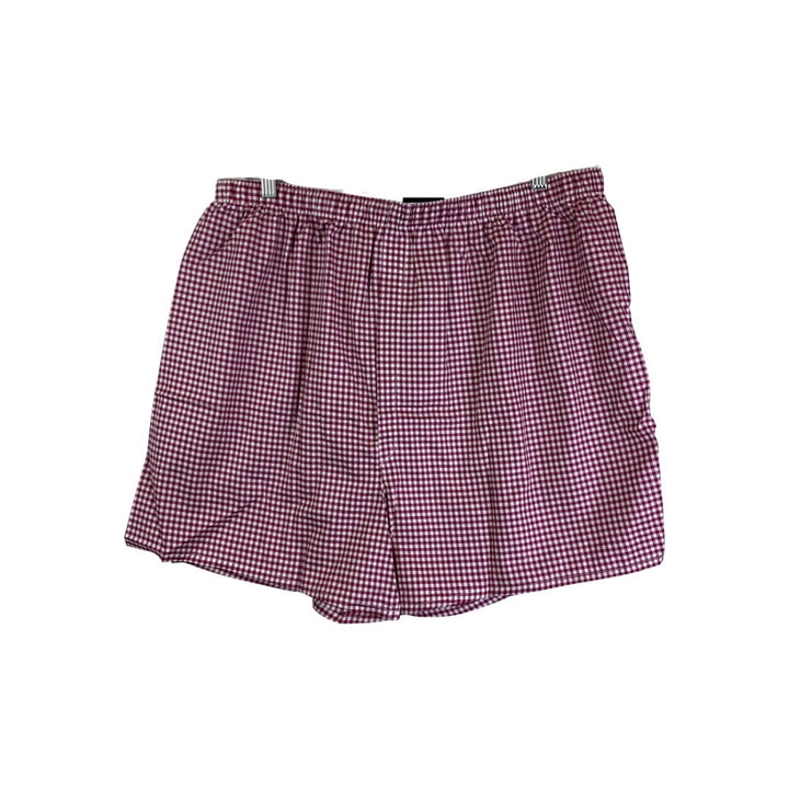 New & Lingwood Red and White Checkered Cotton Boxers-Thumbnail