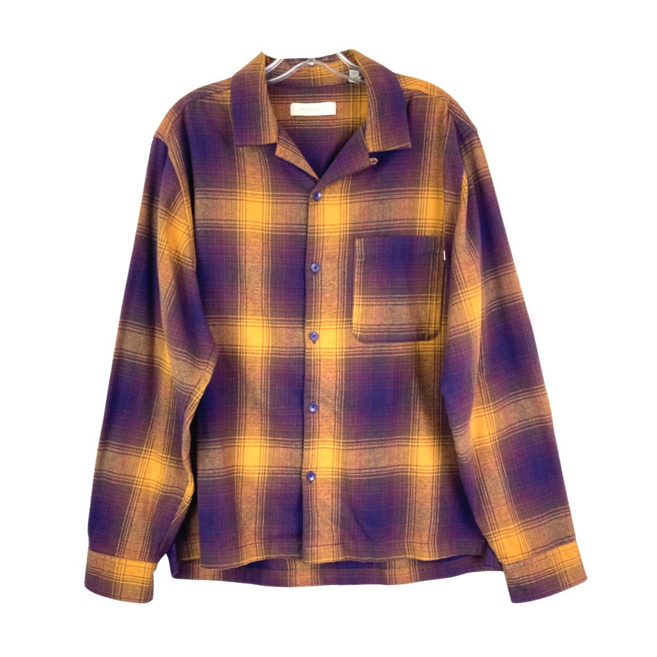 Urban Outfitters X Standard Cloth Plaid Flannel Shirt-Purple Front