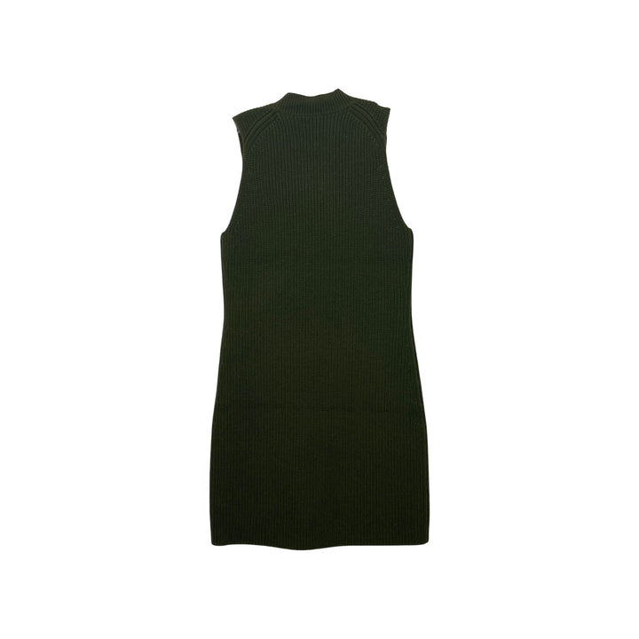 Proenza Schouler White Label Sleeveless Cash Feel Wool Mini Dress-Green back