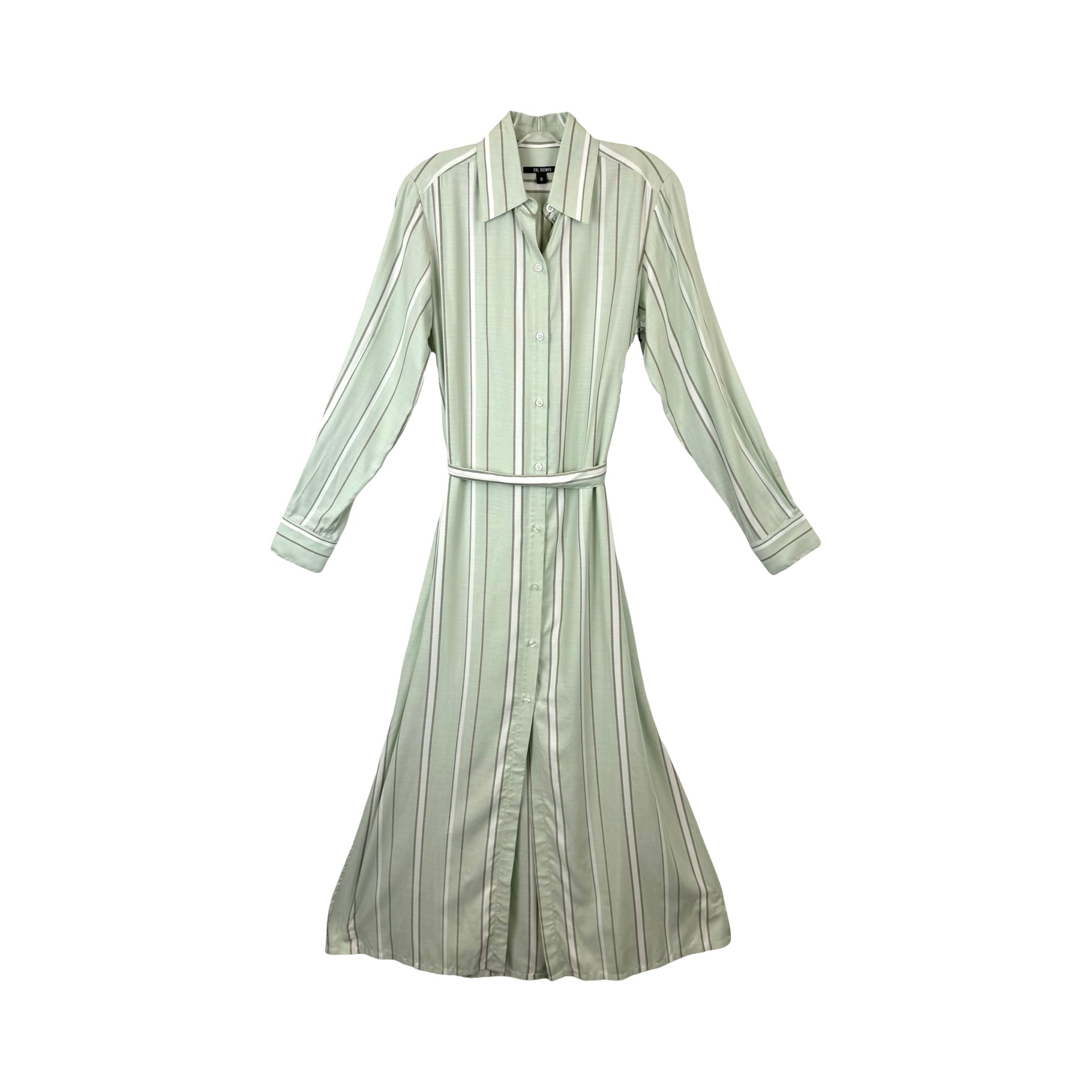 Kal Rieman Stripe Maxi Shirt Dress