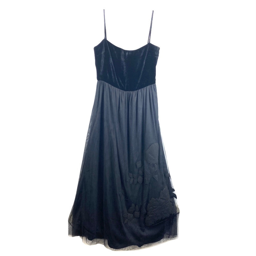 Moschino Velvet Tulle Maxi Dress-Thumbnail