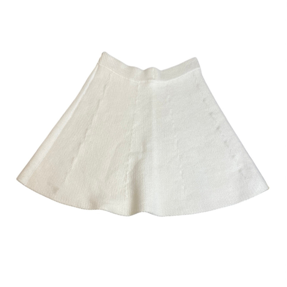 White Knit Circle Skirt-Thumbnail