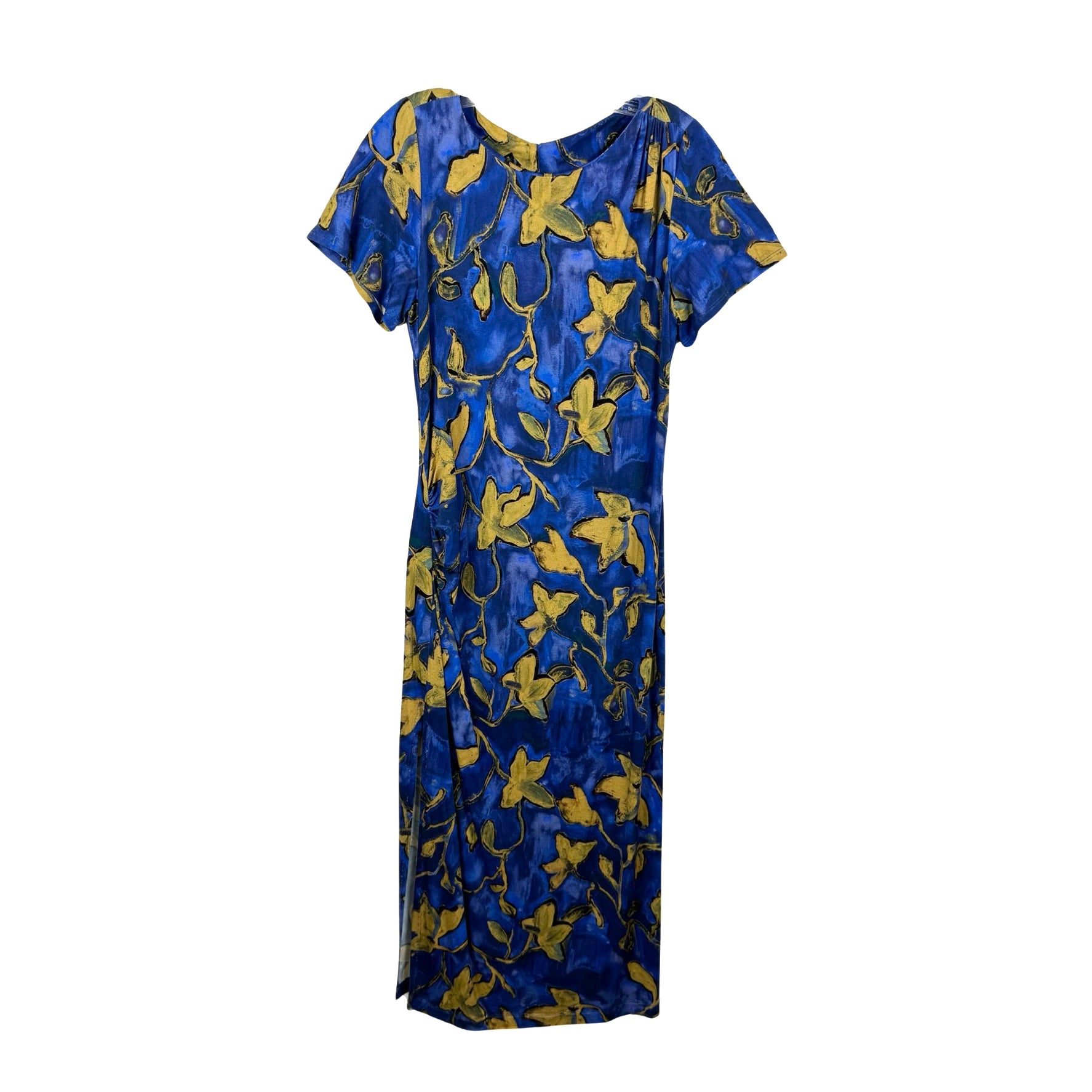 Peruvian Connection Side Slit Floral Dress