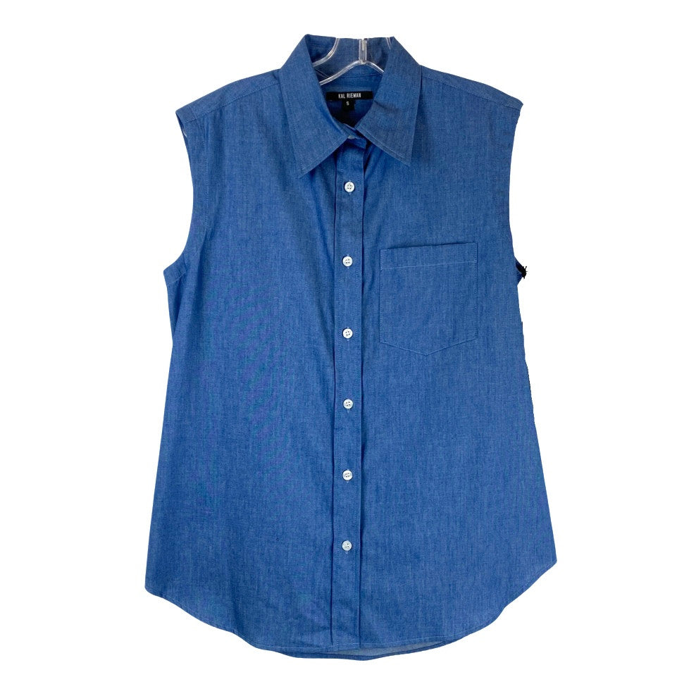 Kal Rieman Denim Sleeveless Shirt-front