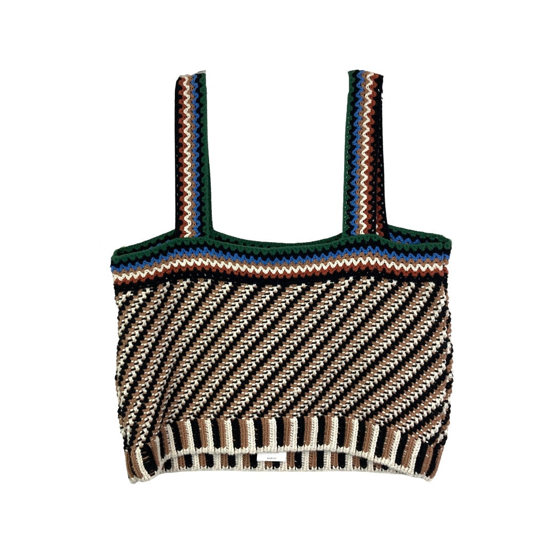 Veronica Beard Livina Crochet Crop Top-Back