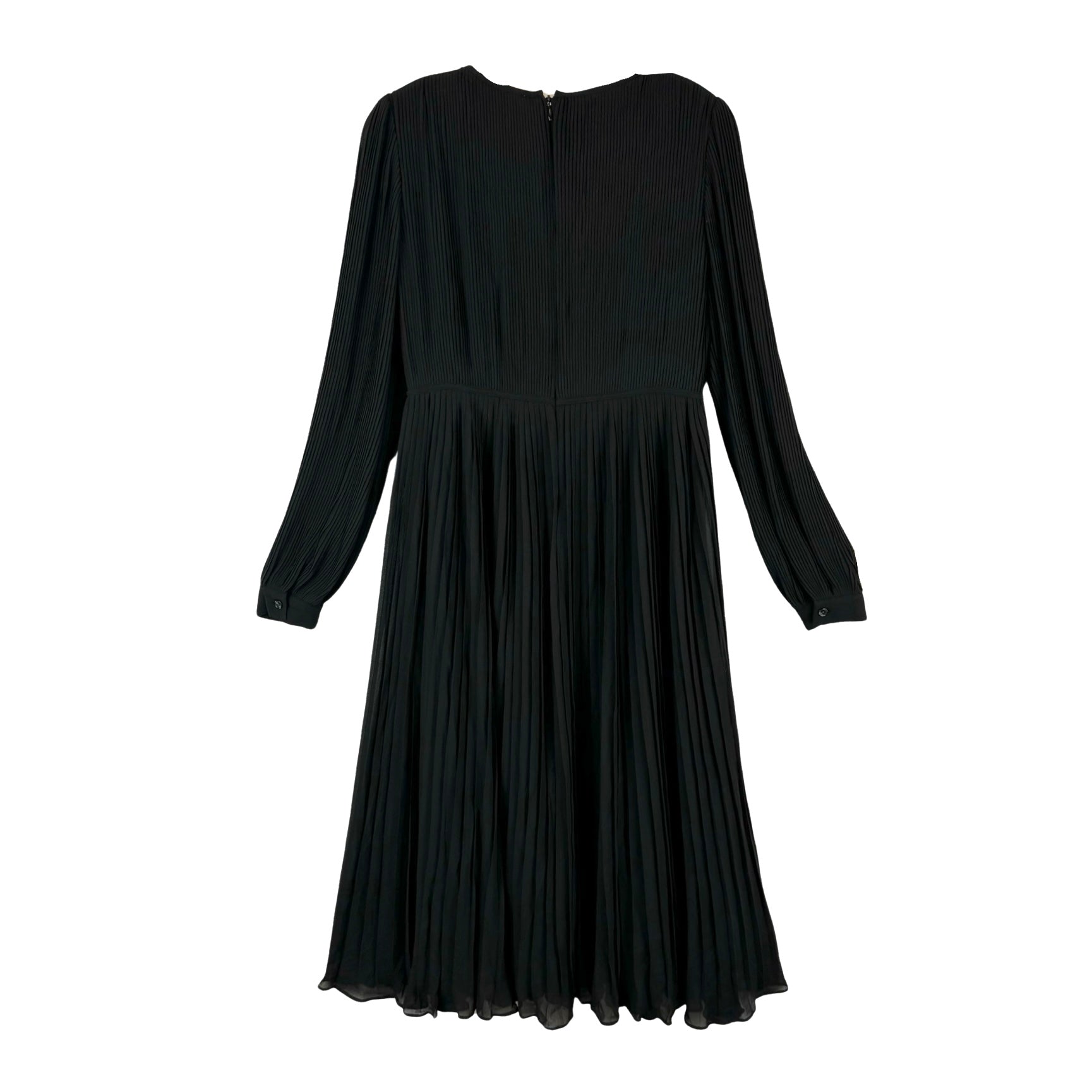 MICHAEL Michael Kors Long Sleeve Pleated Keyhole Maxi Dress