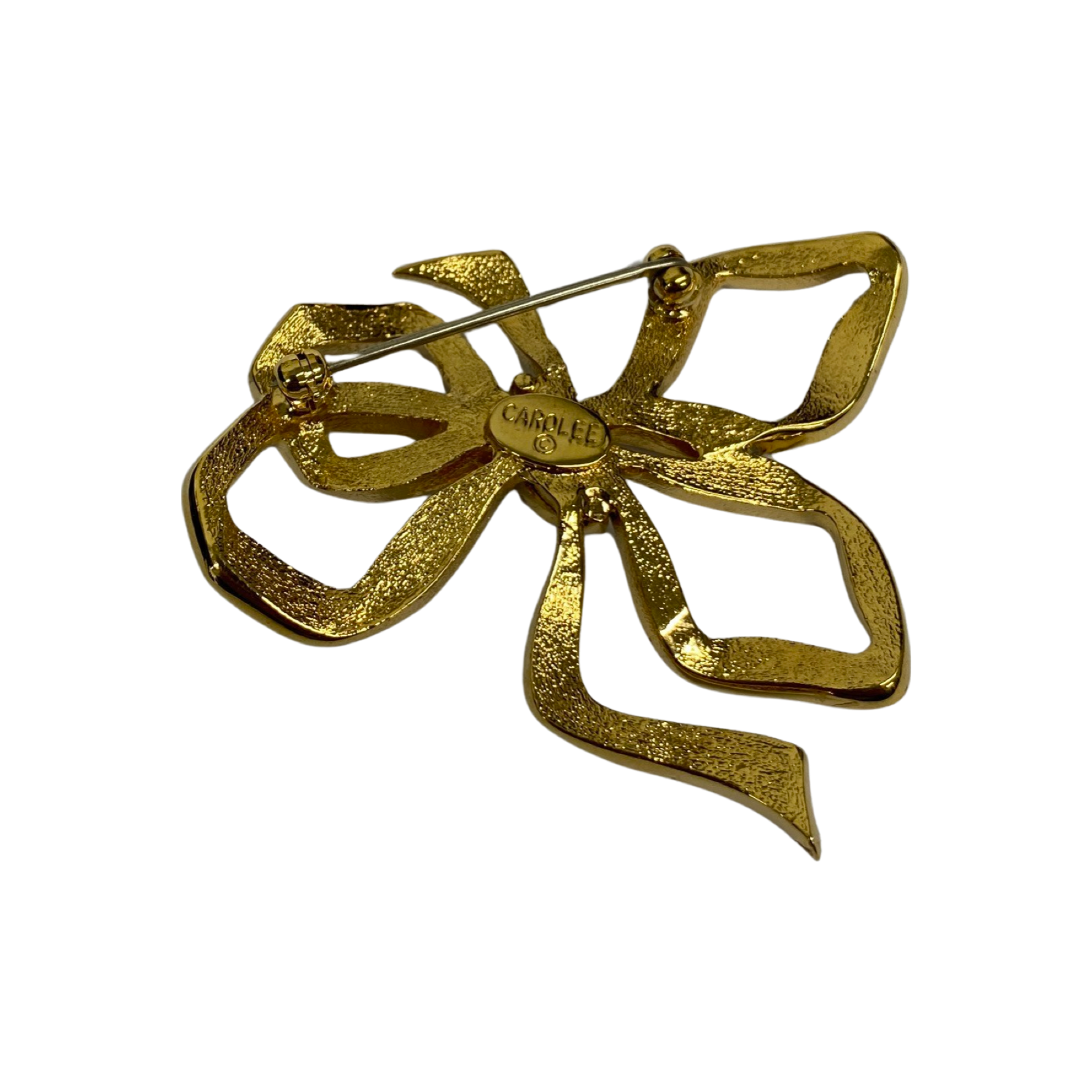 Vintage Carolee Rhinestone Bow Brooch