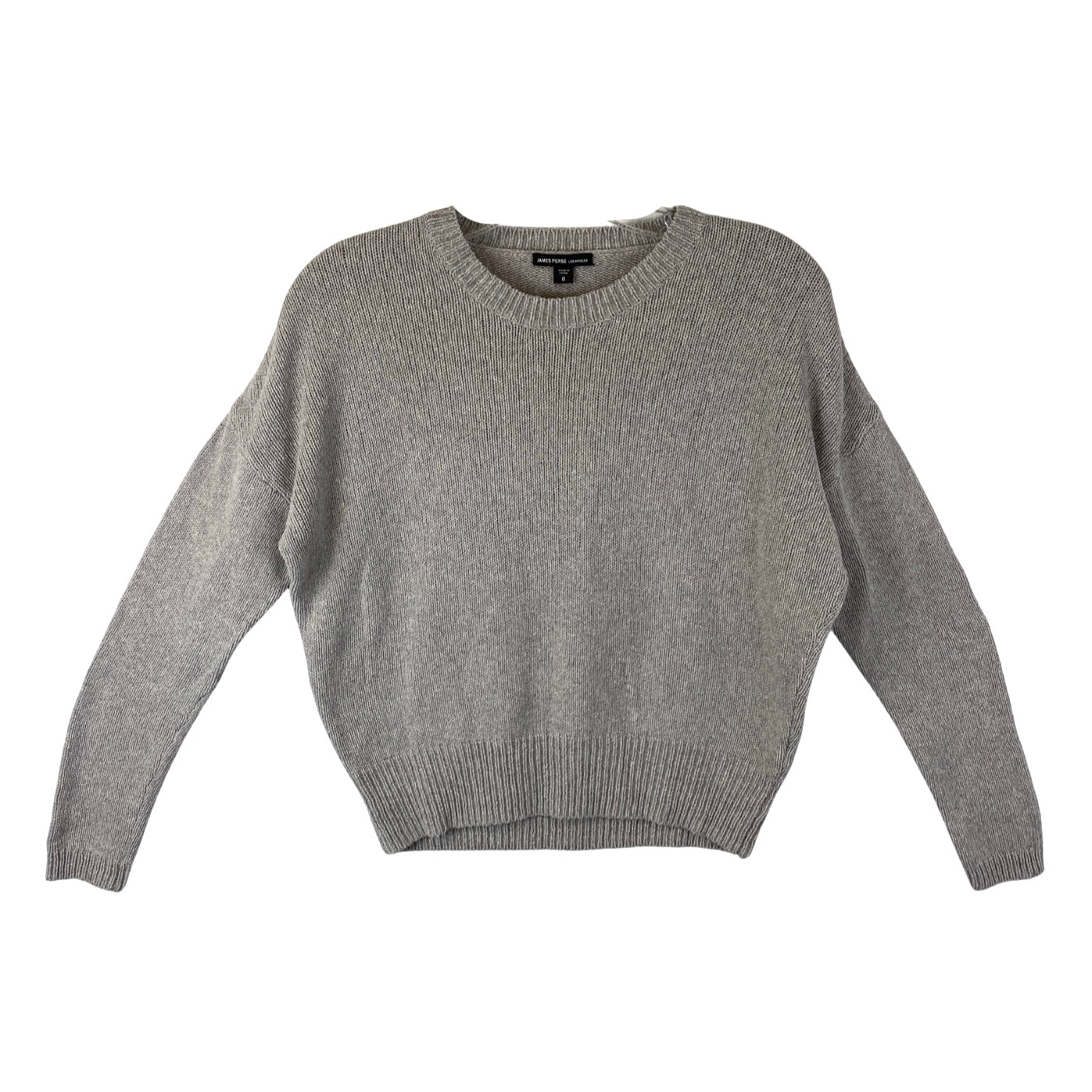 James Perse Wide And Cropped Knit Pullover Sweater