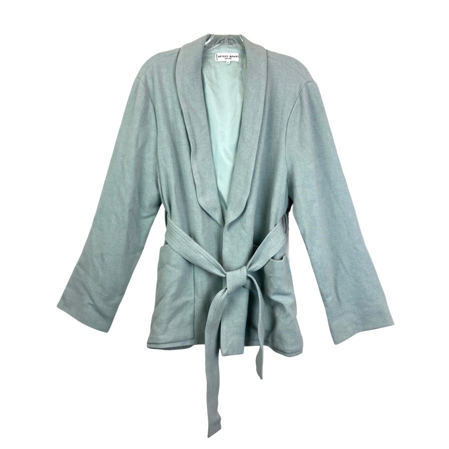 Apiece Apart Light Blue Wool Open Front Jacket-Thumbnail