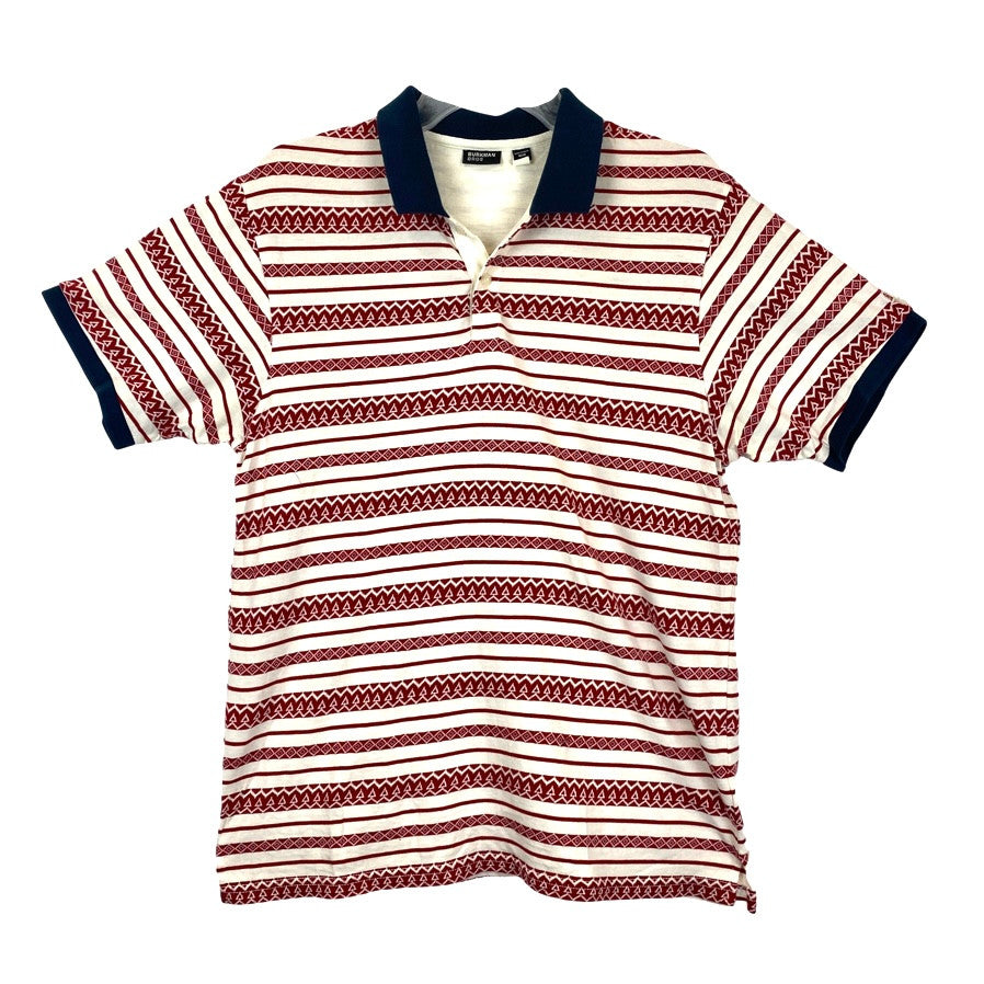 Burkman Bros Geometric Jacquard Polo Shirt-Thumbnail