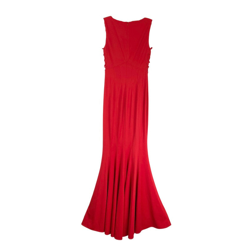 Zac Zac Posen Lace Up Gown-Back