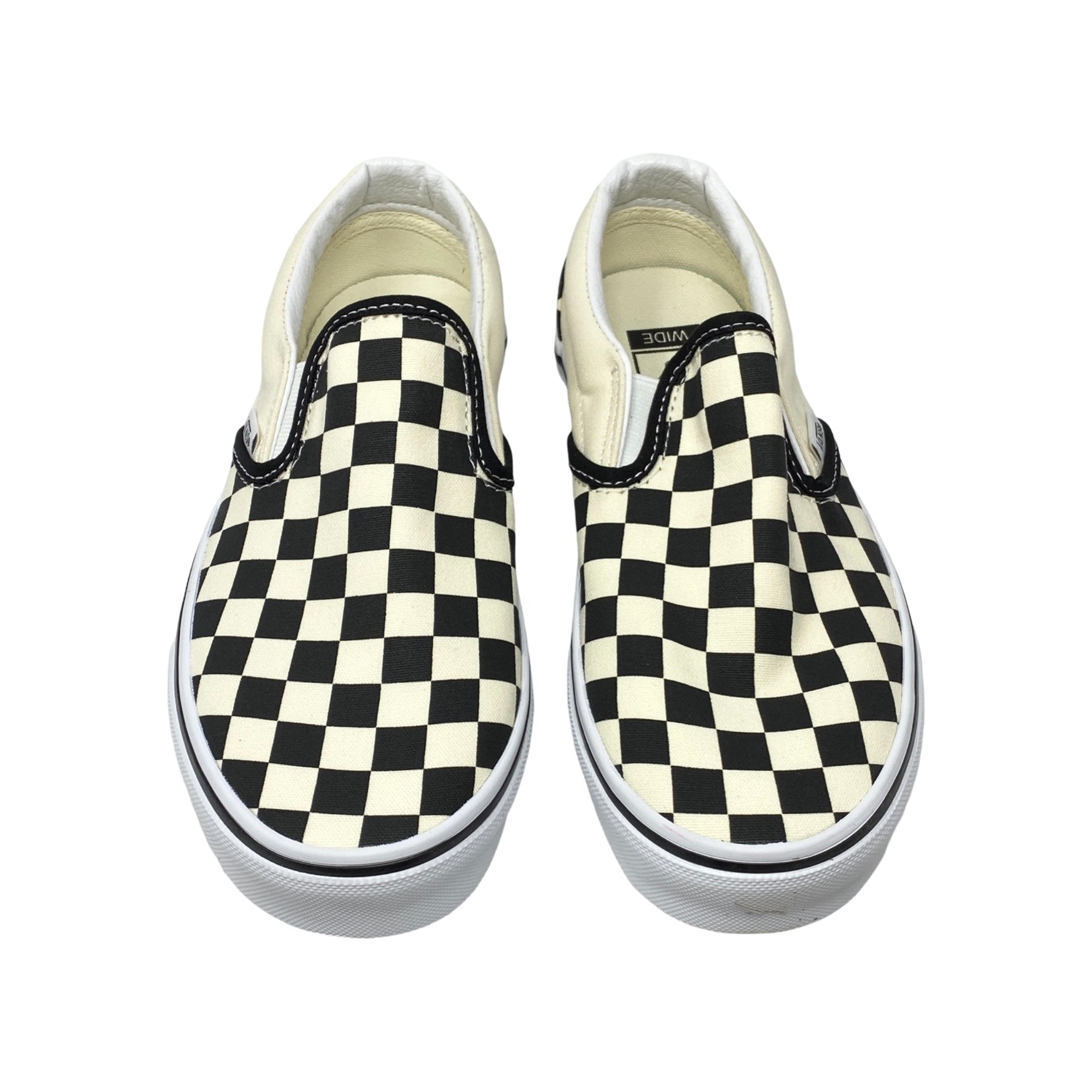 Vans Classic Black and White Checkerboard Slip On Shoes