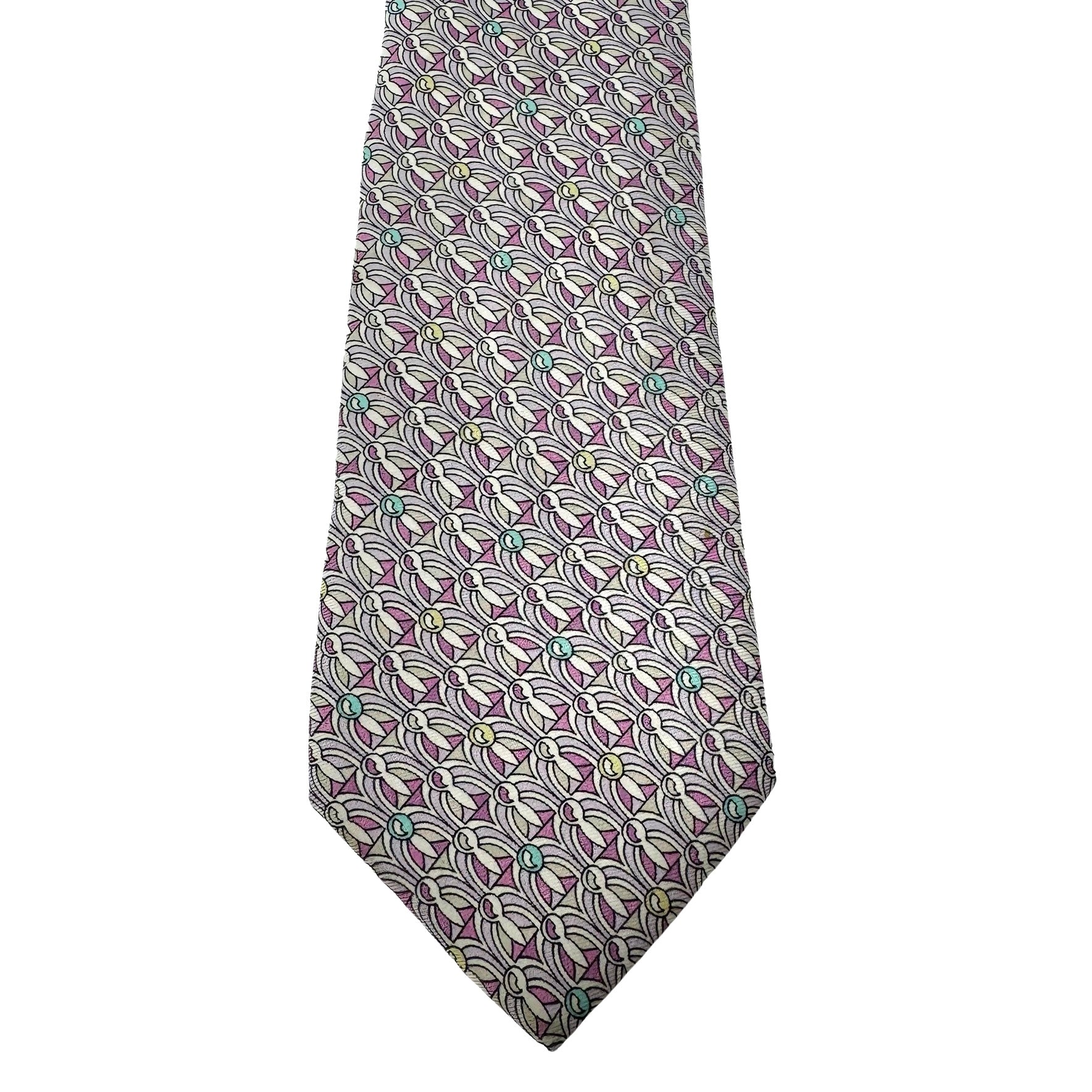 Emilio Pucci Geometric Print Silk Tie