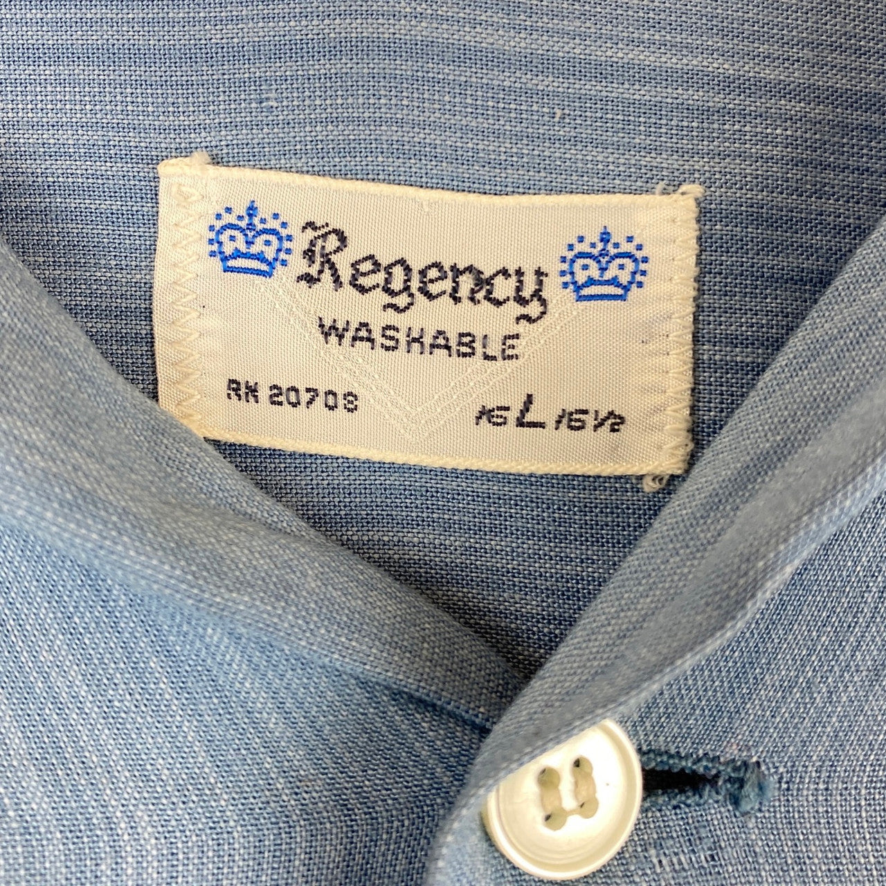 Vintage Regency Stripe Button Up Shirt-Label