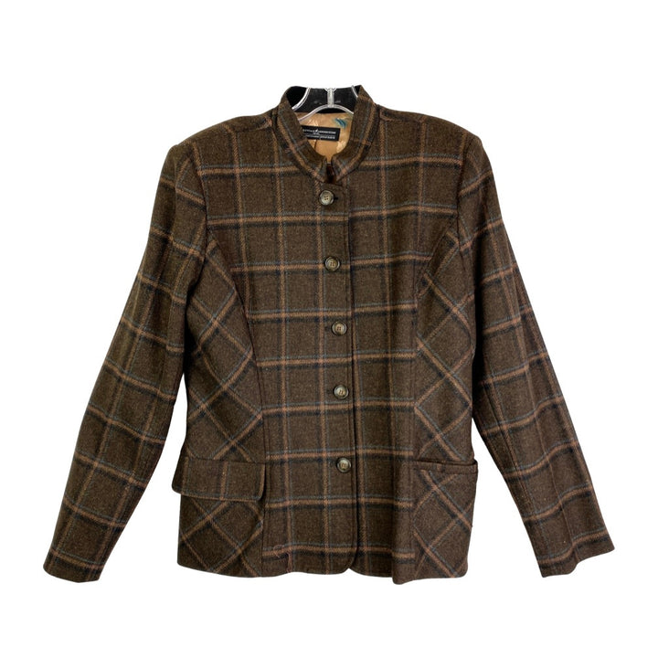 Peruvian Connection Plaid Button Jacket-Thumbnail