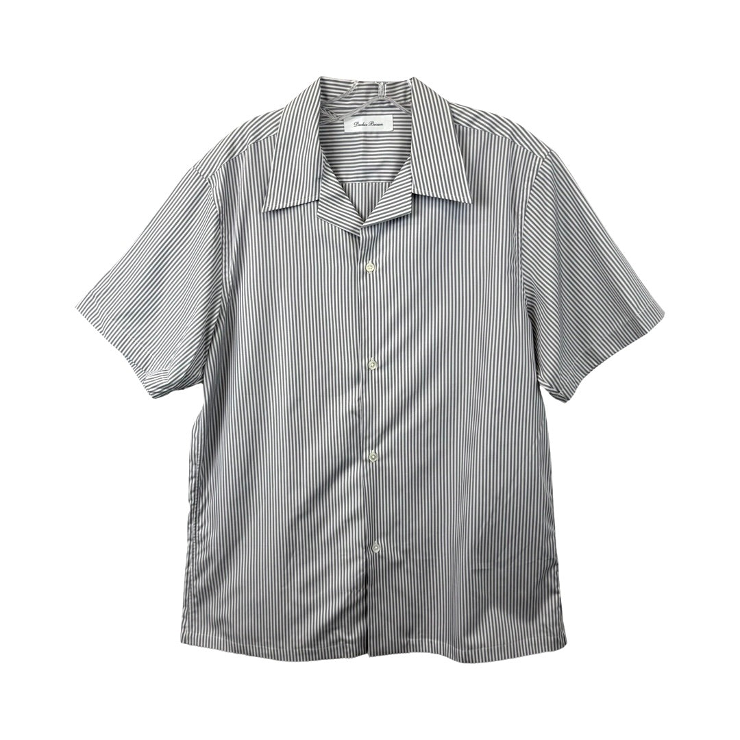 Duckie Brown Striped Camp Collar Shirt