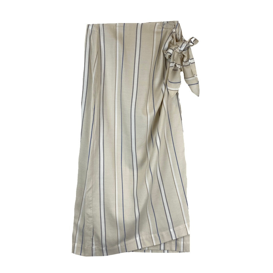 Kal Rieman Summer Wrap Skirt-Beige front