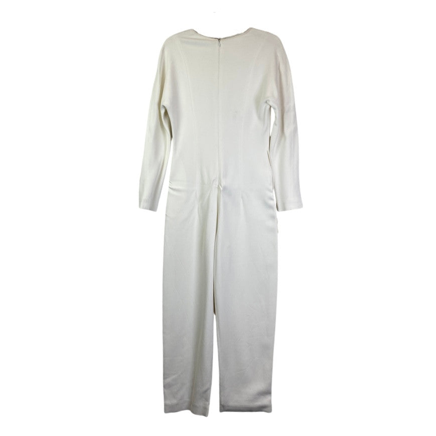 Adam Lippes White Pleated Front Jumpsuit-Back