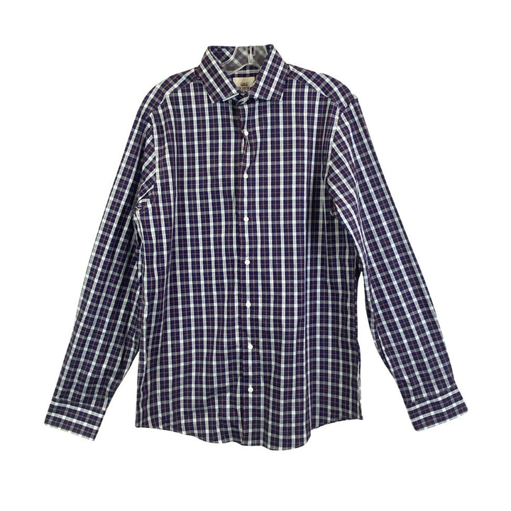 Ben Sherman Navy and Red Plaid Shirt-Thumbnail