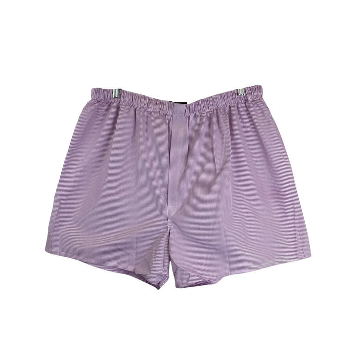 New & Lingwood Pink and White Striped Cotton Boxers-Thumbnail