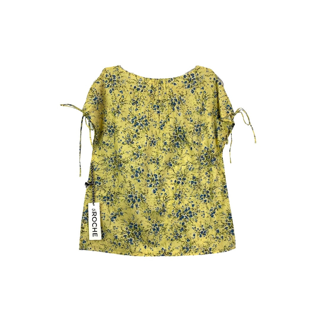 St. Roche Open Shoulder Floral Blouse-Back