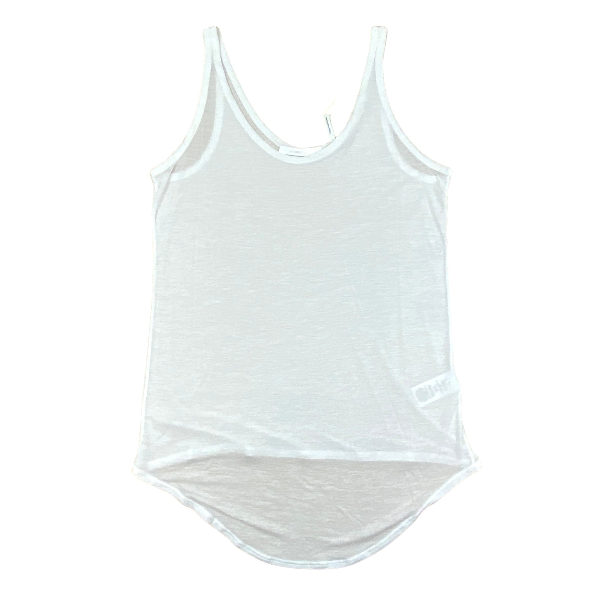 Helmut Lang Scoop Neck Silk Blend Tank Top