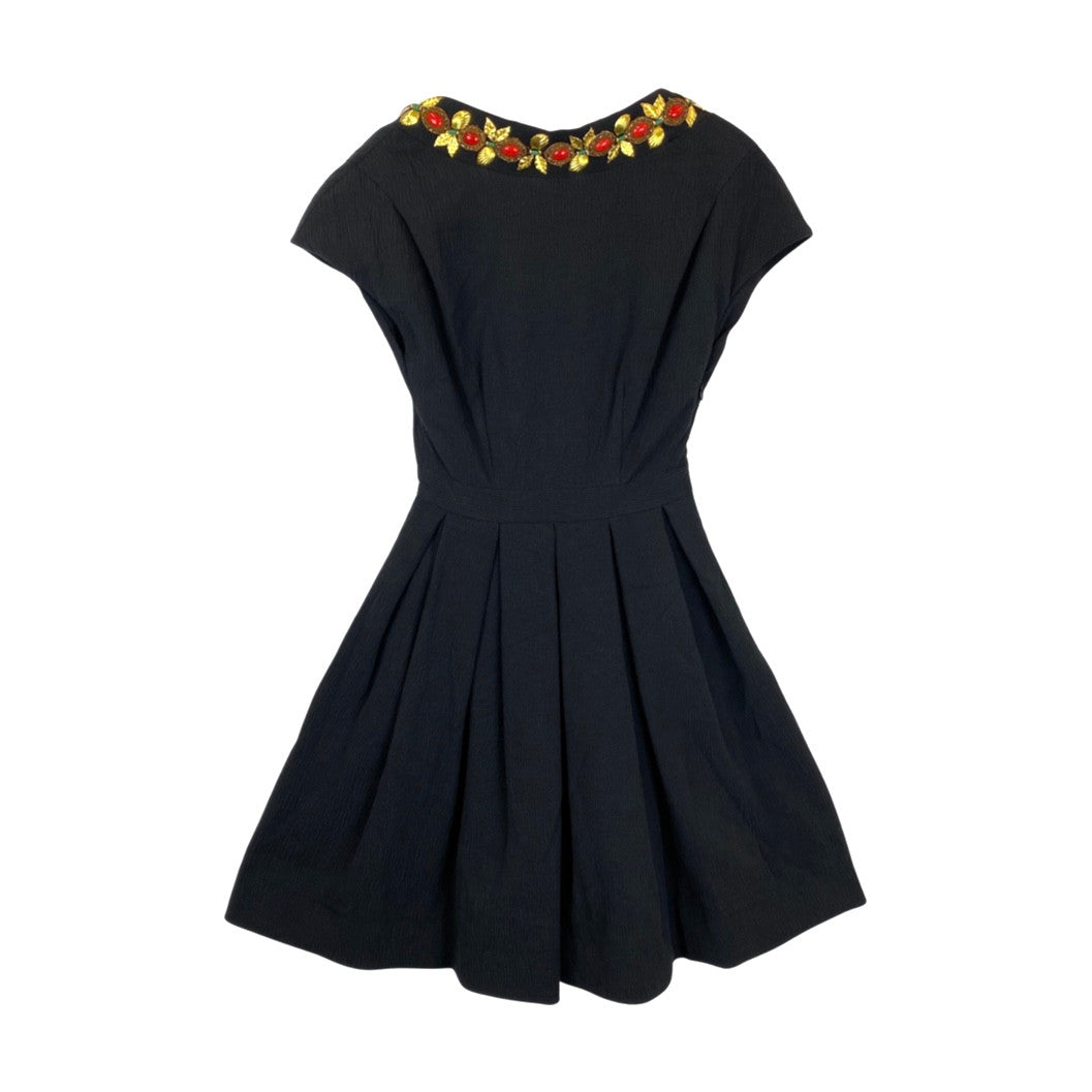 Zac Posen X Target Brocade 50's Inspired Dress-Black front