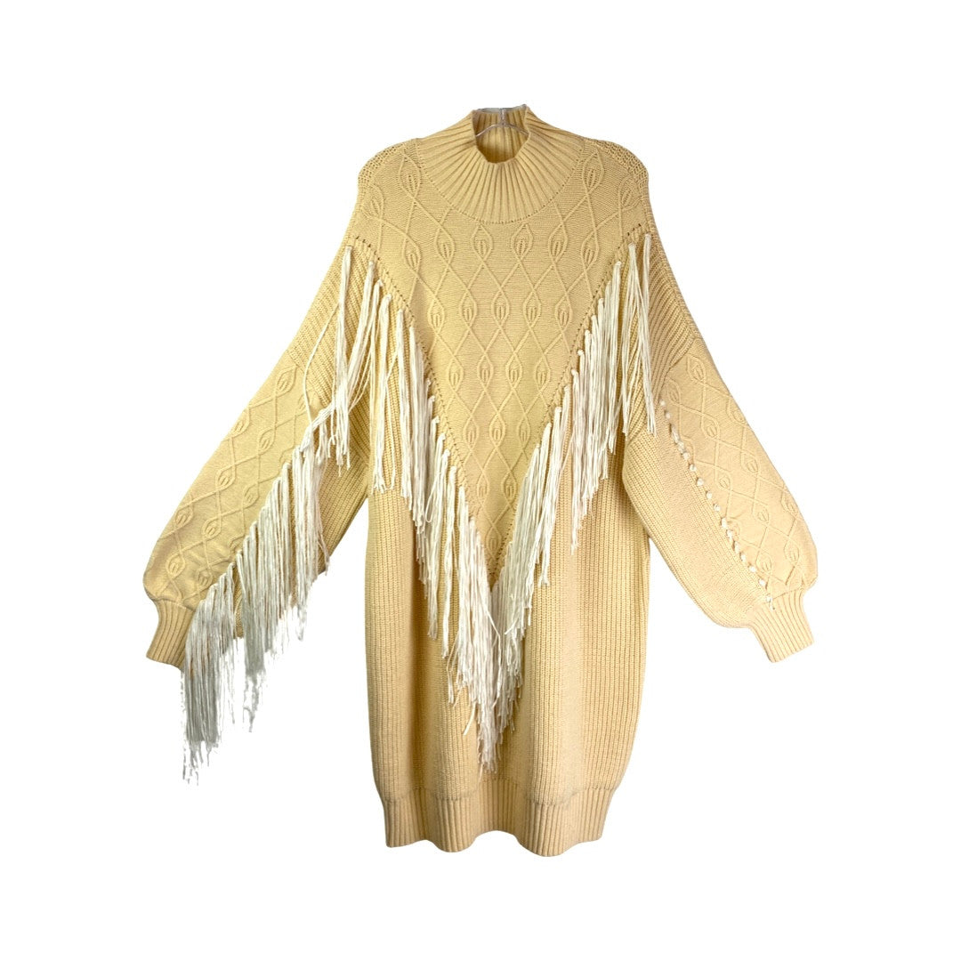 Eloquii Fringed Sweater Dress-Thumbnail