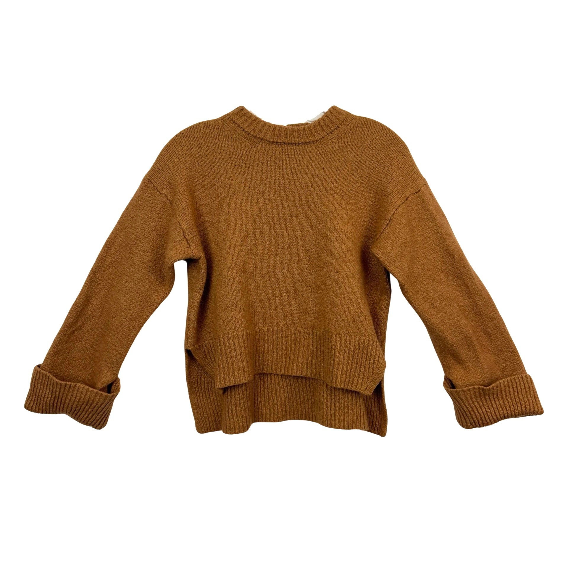 Frame Cropped Cuffed Sleeve Sweater