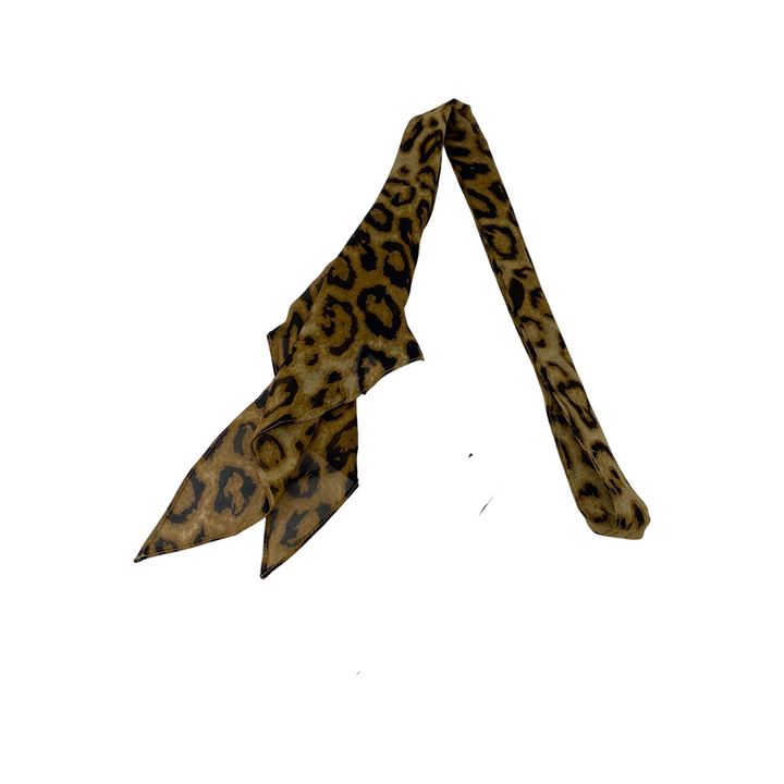 Nili Lotan Ginger Leopard Print Skinny Scarf-Detail2