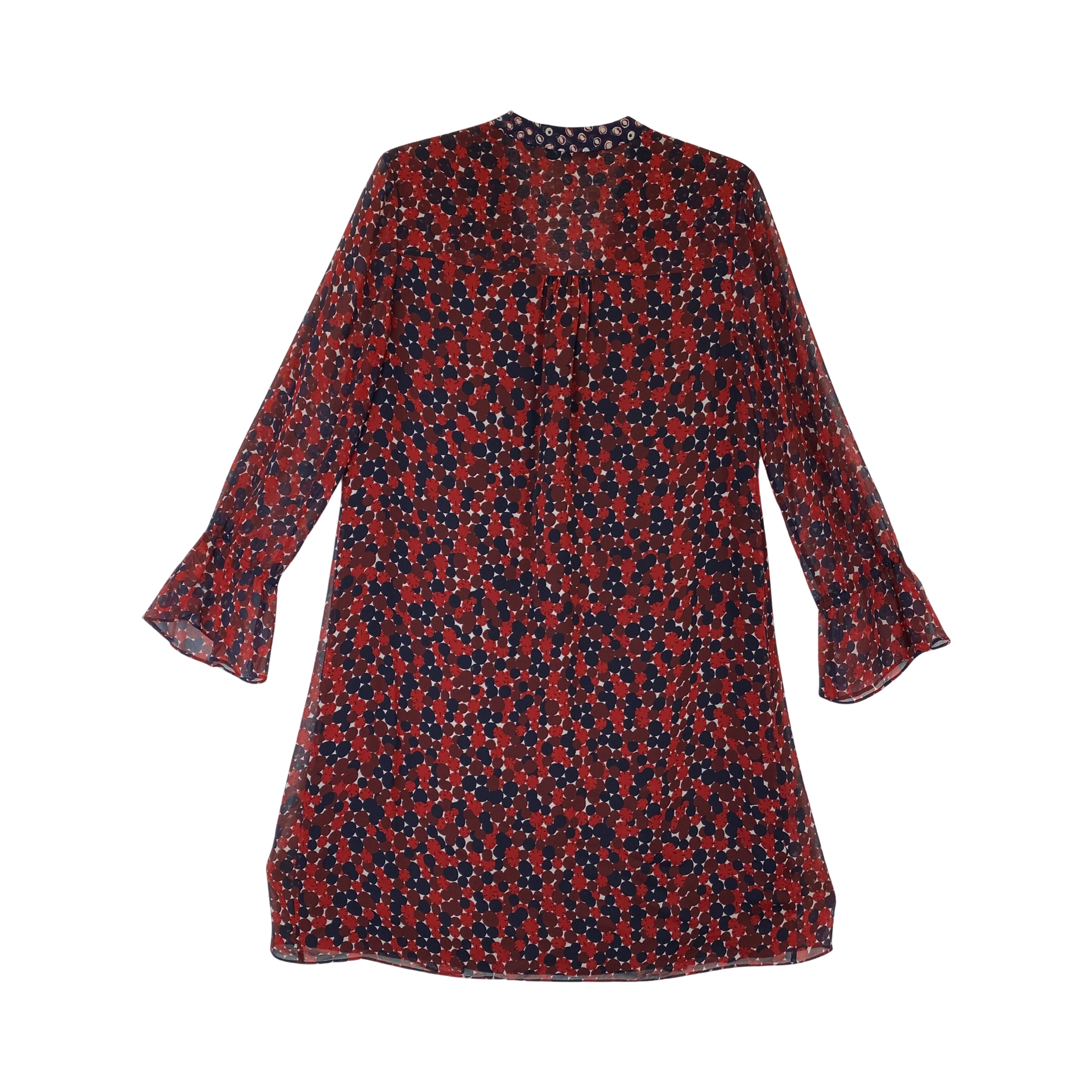 Diane von Furstenberg Pintuck Polka Dot Dress