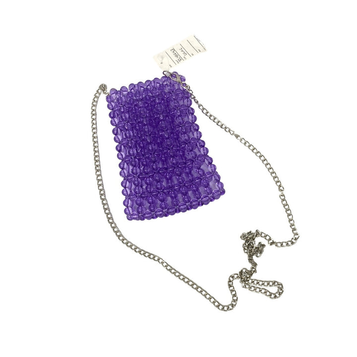La Regale Purple Beaded Pouch Bag-Thumbnail
