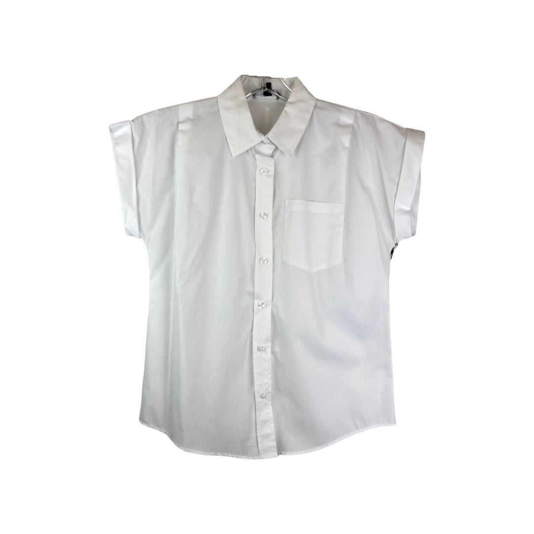 Kal Rieman Cuffed Cap Sleeve Poplin Shirt-Thumbnail