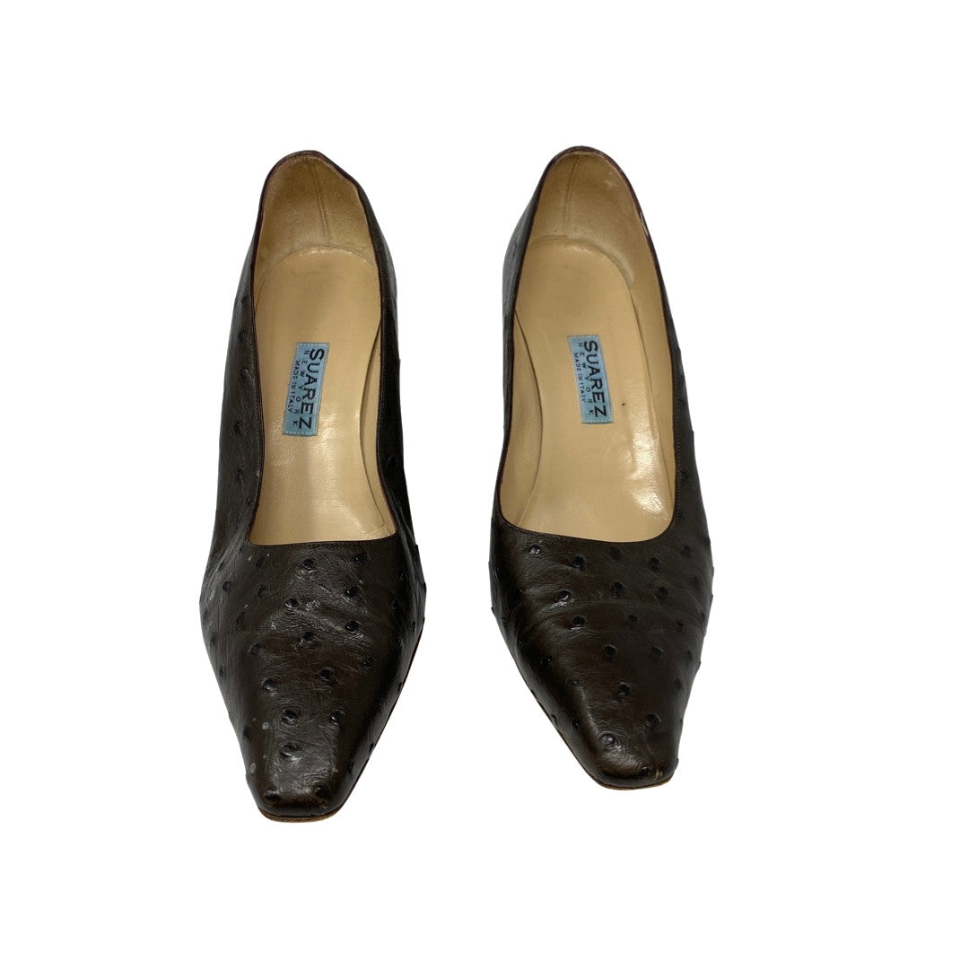 Suarez New York Ostrich Look Pumps-Front