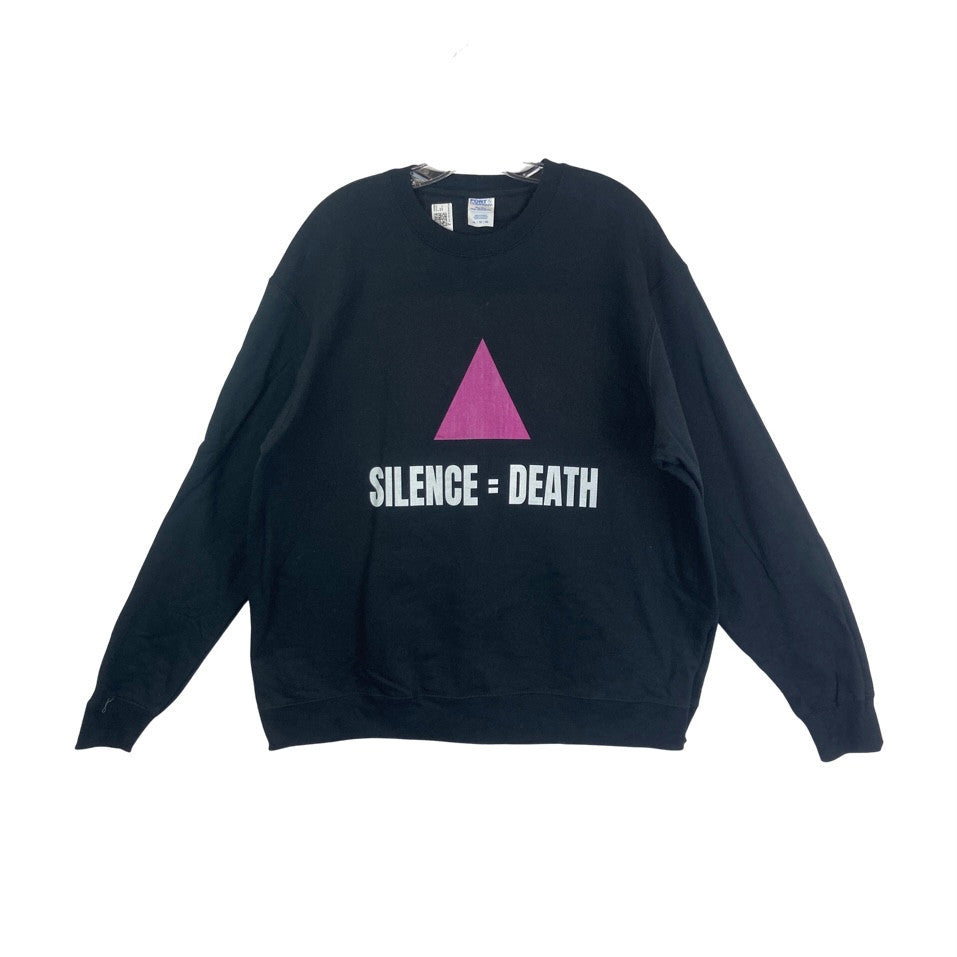 Silence Equals Death Black Sweatshirt-Thumbnail