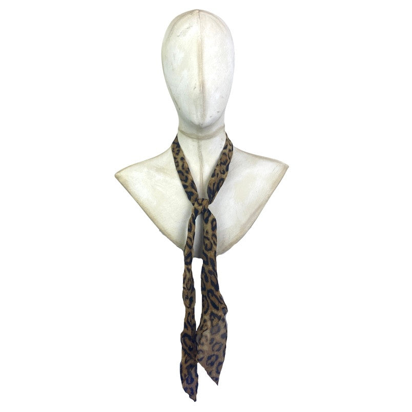 Nili Lotan Ginger Leopard Print Skinny Scarf-Thumbnail