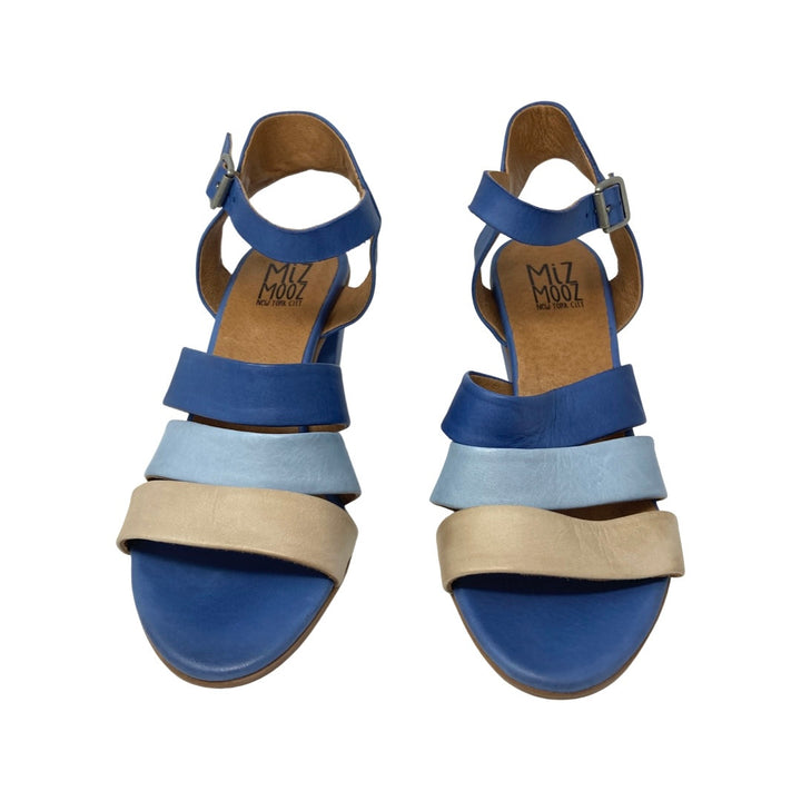 Miz Mooz Multicolor Strappy Block Heeled Sandal-Front blue