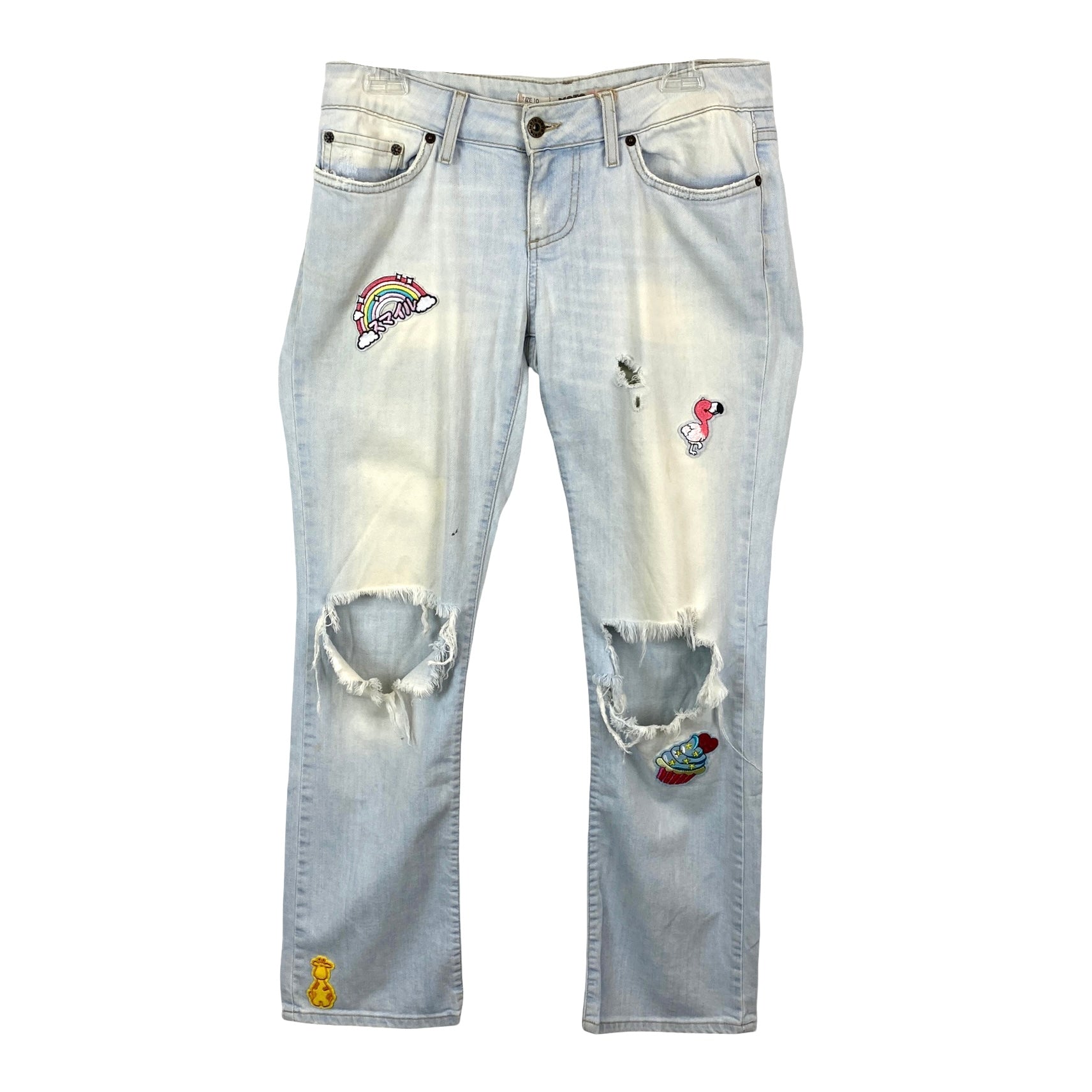 Salvage Renaissance Upcycled Distressed Patch Jeans