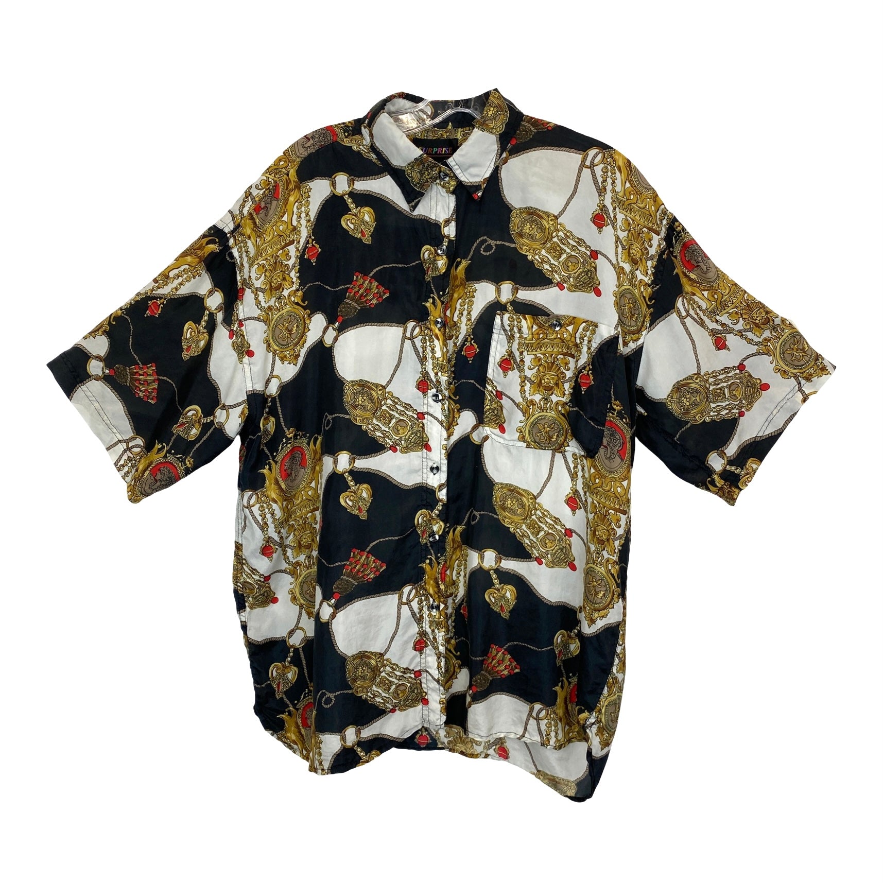 Vintage Surprise Silk Button Up Shirt