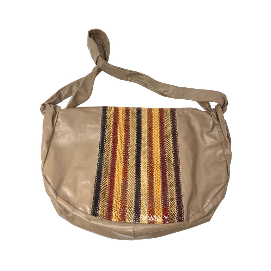 Vintage Bassous Bags by Jane Snake Print Shoulder Bag-Back
