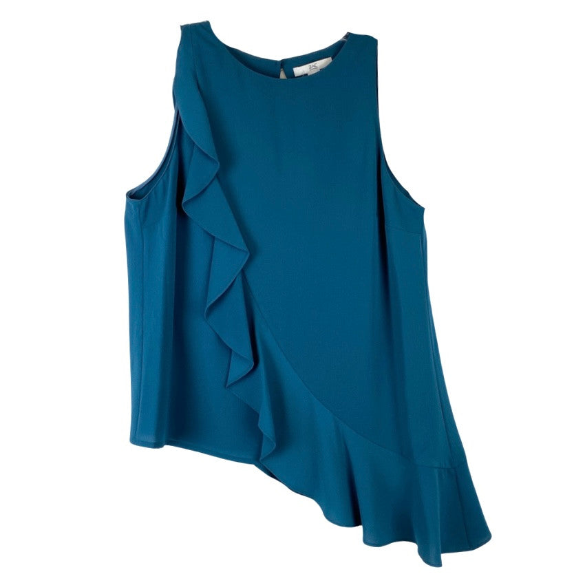 Zac Zac Posen Asymmetrical Ruffle Top-Thumbnail