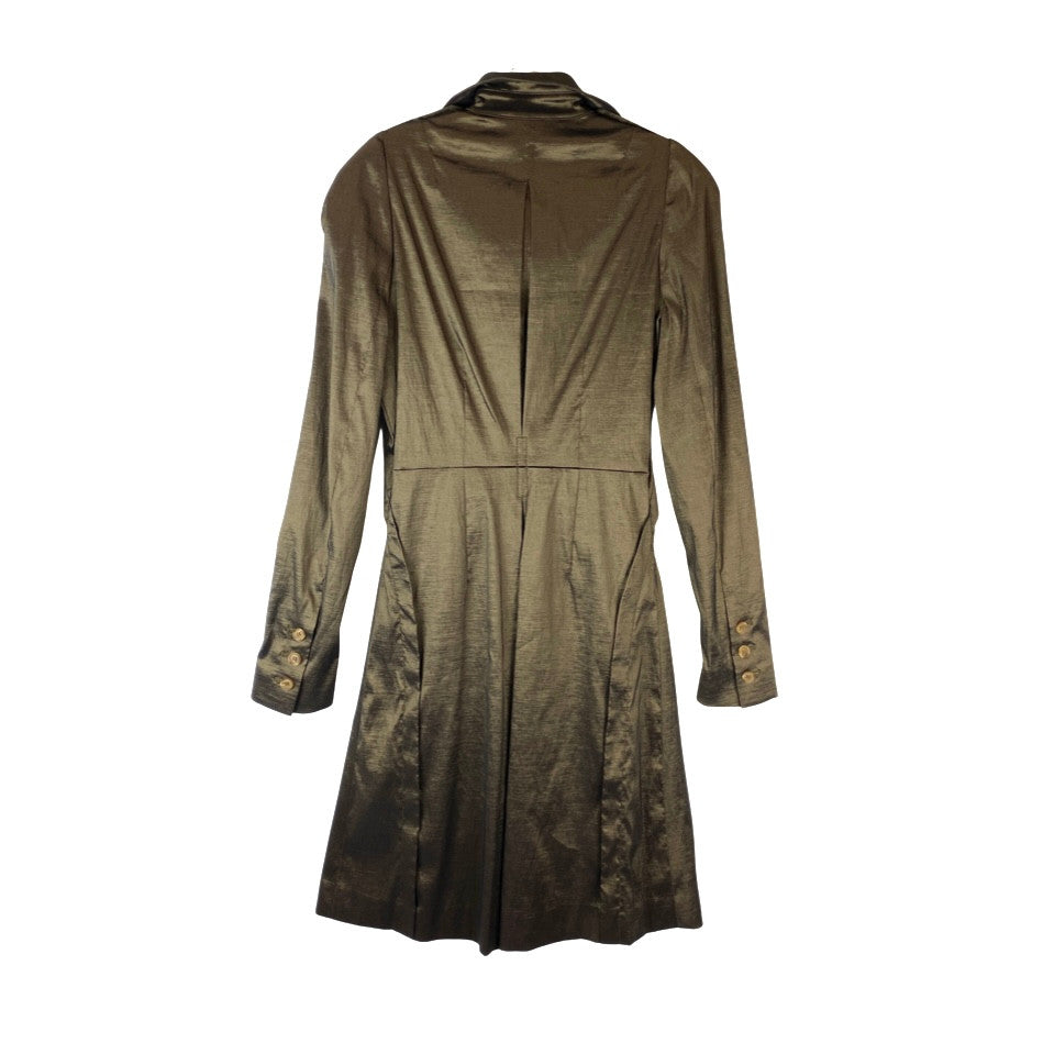 Zac Posen Button Front Coat Dress-Back