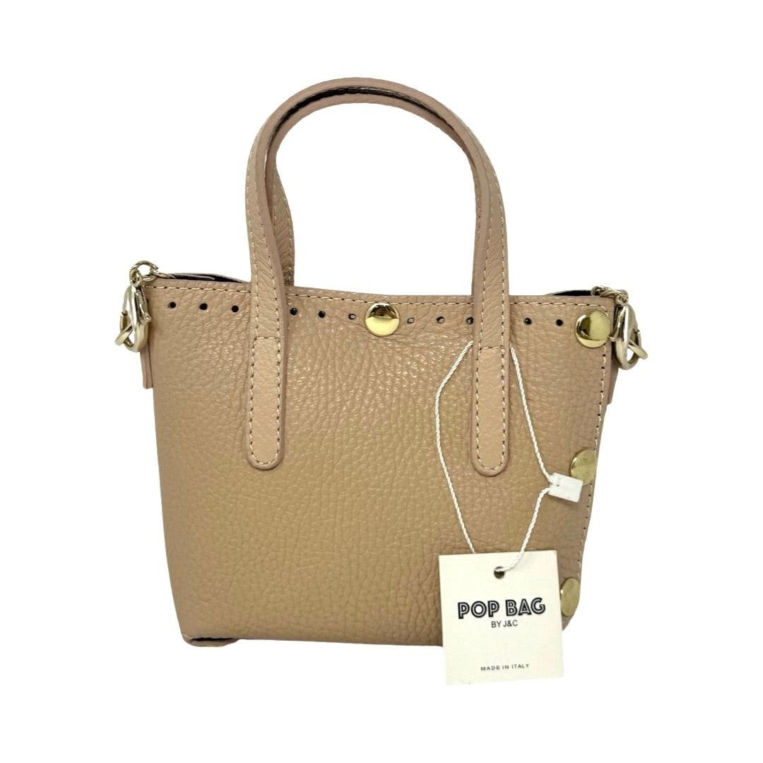 Pop Bag Gold Pebbled Leather retailer Mini Crossbody Retro Chain