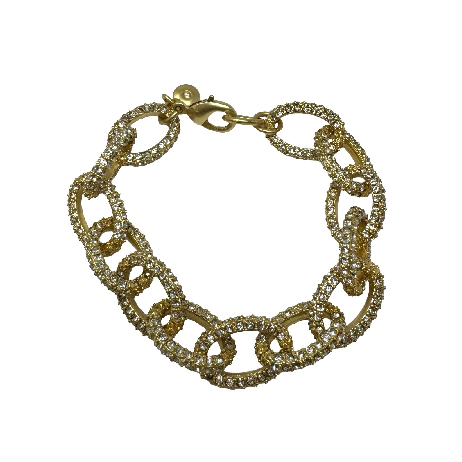 J. Crew Gold Pave Link Bracelet