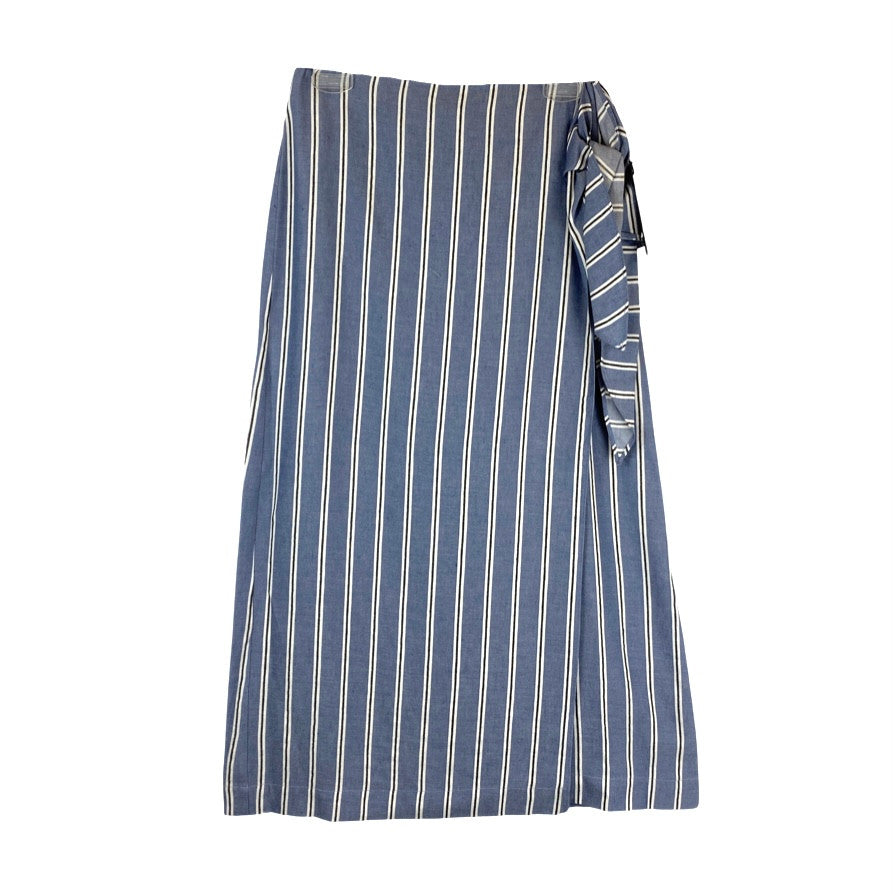 Kal Rieman Summer Wrap Skirt-blue front